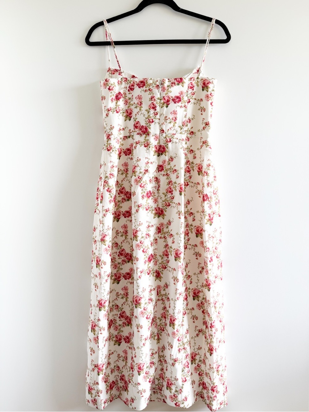 House of CB Cream Midi Slip Dress Rose Print - Picture 11 of 16